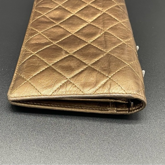 Chanel Gold Cambon Quilted Leather CC Bifold Long Wallet - Picture 17 of 17